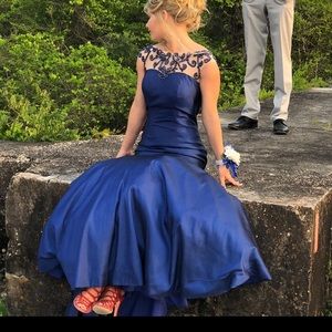 Sophomore year prom dress HANDMADE NO BRAND beautiful dress long train!